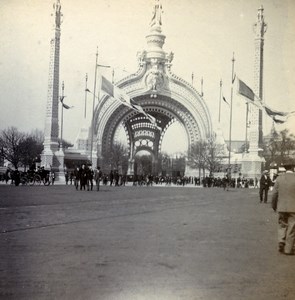 France Paris Place Concorde Entrey World Fair Old Stereo Stereoview Photo 1900