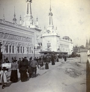France Paris World Fair Next to the Invalides Old Stereo Stereoview Photo 1900