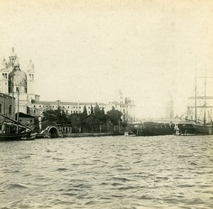 Italy Venezia Santa Maria della Salute Old SIP Stereo Photo 1900