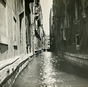 Italy Venezia Canal Old SIP Stereo Stereoview Photo 1900