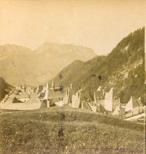 France Alps Road of Great Chartreuse Old Stereo Photo Stereoview E C 1880