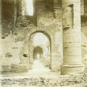 France Unidentified Abbey Ruins Old Stereo Stereoview Photo 1900