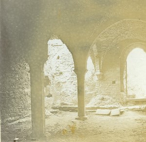 France Unidentified Abbey Ruins Old Stereo Stereoview Photo 1900