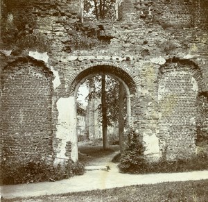 France Unidentified Abbey Ruins Old Stereo Stereoview Photo 1900