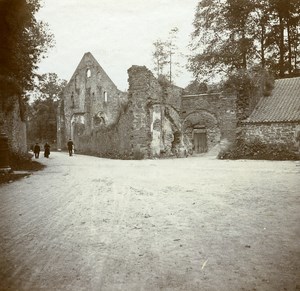 France Unidentified Abbey Ruins Old Stereo Stereoview Photo 1900