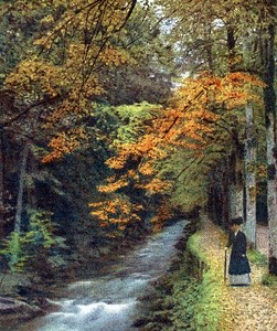 Germany Wurttemberg Wildbad Old Autochrome Paper from Hans Hildenbrand 1910