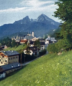 Germany Berchtesgaden Alps Old Autochrome on Paper from Hans Hildenbrand 1910