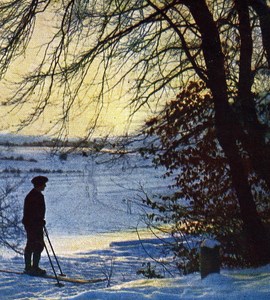 Winter in Swabian Jura Old Autochrome on Paper from Hans Hildenbrand 1910's