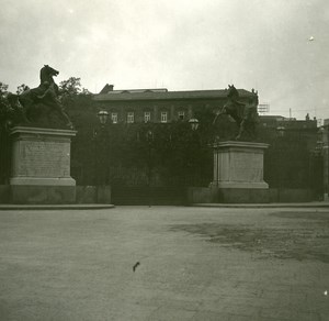 Italy Naples Napoli gates of the Royal Palace Old Possemiers Stereo Photo 1910