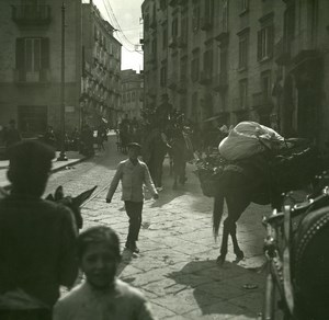 Italy Naples Napoli Instantaneous Old Possemiers Stereo Photo Stereoview 1910