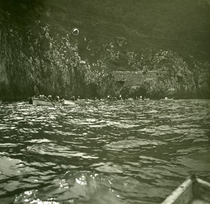 Italy Capri near the Blue Grotto Old Possemiers Stereo Photo Stereoview 1910