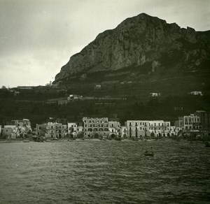 Italy Capri Marina Grande & Monte Solaro Old Possemiers Stereo Photo 1910