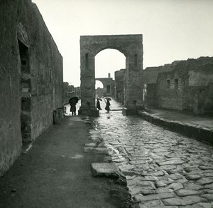 Italy Pompeii Pompeii Street Mercury Old Possemiers Stereo Photo Stereoview 1910