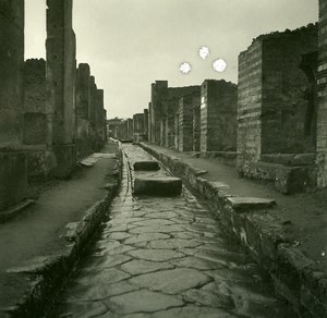 Italy Pompeii Pompeii Vico Storto Old Possemiers Stereo Photo Stereoview 1910
