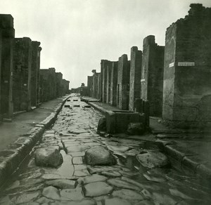 Italy Pompeii Pompeii Street of Vettii Old Possemiers Stereo Photo 1910