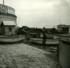 Italy Capri Piazza Marina Old Possemiers Stereo Photo Stereoview 1910