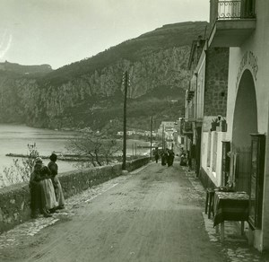 Italy Capri Marina Grande Old Possemiers Stereo Photo Stereoview 1910