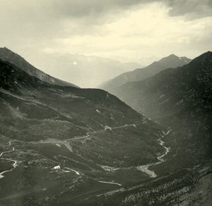 France Pyrenees Tourmalet Road Old Possemiers Stereo Photo Stereoview 1910