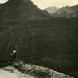 France Pyrenees Tourmalet Road Pike of Midi Old Possemiers Stereo Photo 1910