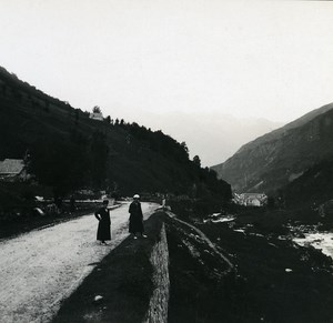 France Pyrenees Bareges Tourmalet Road Old Possemiers Stereo Photo 1910
