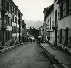 France Pyrenees Bareges Grande Rue Old Possemiers Stereo Photo Stereoview 1910