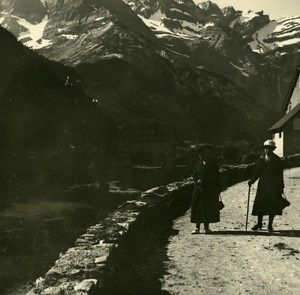 France Pyrenees Gavarnie Hotel of Vignemale Old Possemiers Stereo Photo 1910