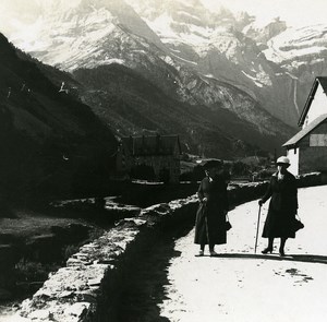 France Pyrenees Gavarnie Hotel of Vignemale Old Possemiers Stereo Photo 1910