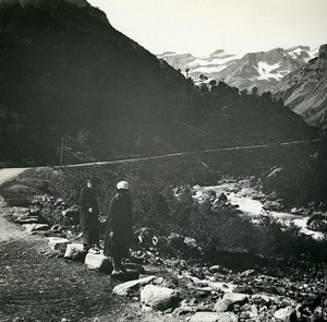 France Pyrenees Road of Gavarnie Old Possemiers Stereo Photo Stereoview 1910