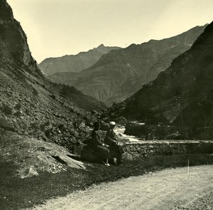 France Pyrenees Road of Gavarnie Old Possemiers Stereo Photo Stereoview 1910