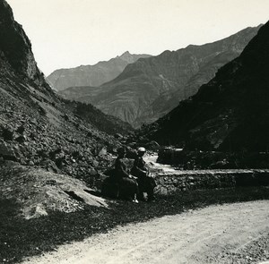 France Pyrenees Road of Gavarnie Old Possemiers Stereo Photo Stereoview 1910