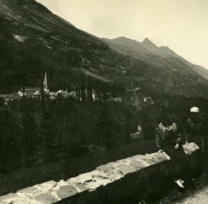 France Pyrenees Saint Sauveur Napoleon Bridge Old Possemiers Stereo Photo 1910