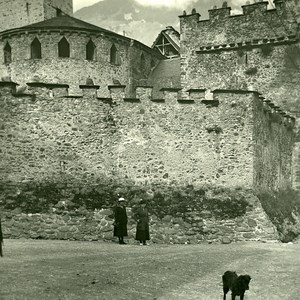 France Pyrenees Luz Church of Templars Old Possemiers Stereo Photo 1910