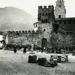 France Pyrenees Luz Church of Templars Old Possemiers Stereo Photo 1910