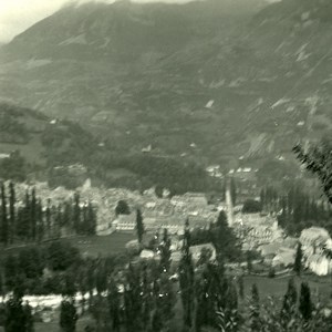 France Pyrenees Luz general View Old Possemiers Stereo Photo Stereoview 1910