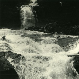 France Pyrenees Cauterets Falls of Gave Gaube Old Possemiers Stereo Photo 1910