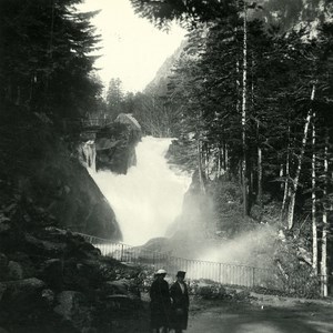 France Pyrenees Cauterets Falls of Cerisey Old Possemiers Stereo Photo 1910