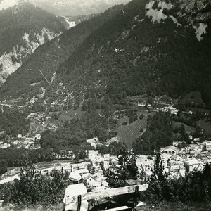 France Pyrenees Cauterets Panorama Old Possemiers Stereo Photo 1910