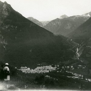 France Cauterets View of Queen Hortense Barn Old Possemiers Stereo Photo 1910