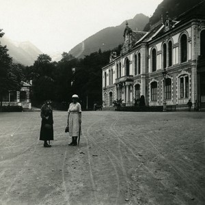 France Pyrenees Cauterets esplanade des Oeufs Old Possemiers Stereo Photo 1910