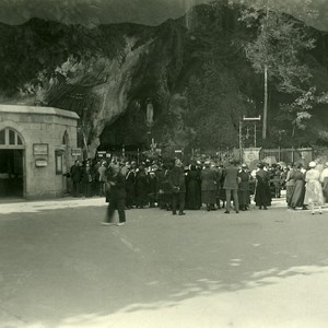 France Pyrenees Lourdes Grotto Old Possemiers Stereo Photo Stereoview 1910