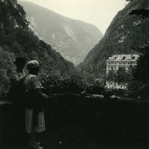 France Pyrenees Eaux Chaudes View to Laruns Old Possemiers Stereo Photo 1910