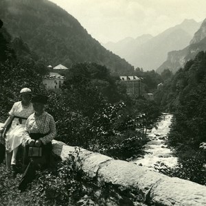 France Pyrenees Eaux Chaudes view to Gabas Old Possemiers Stereo Photo 1910