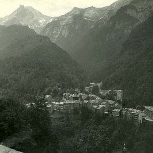 France Pyrenees Eaux Bonnes general view Old Possemiers Stereo Photo 1910