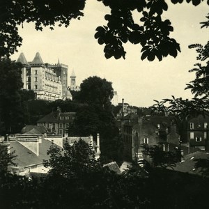 France Pyrenees Pau Panorama Old Possemiers Stereo Photo Stereoview 1910