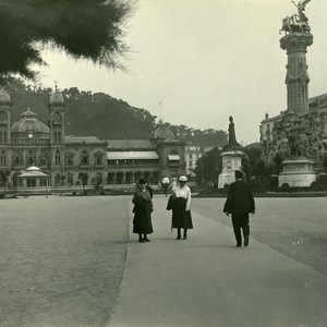 Basque Country San Sebastian Casino Possemiers Stereo Photo Stereoview 1910