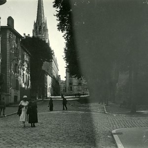 France Basque Bayonne Diocese Street Old Possemiers Stereo Photo Stereoview 1910