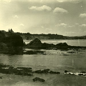 France Biarritz Coast of Basques Old Possemiers Stereo Photo Stereoview 1910