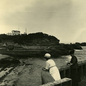 France Biarritz view of Basta Old Possemiers Stereo Photo Stereoview 1910