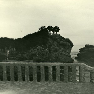 France Biarritz on the Basta Rocks Old Possemiers Stereo Photo Stereoview 1910