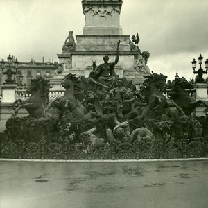 France Bordeaux Girondins monument Old Possemiers Stereo Photo Stereoview 1910